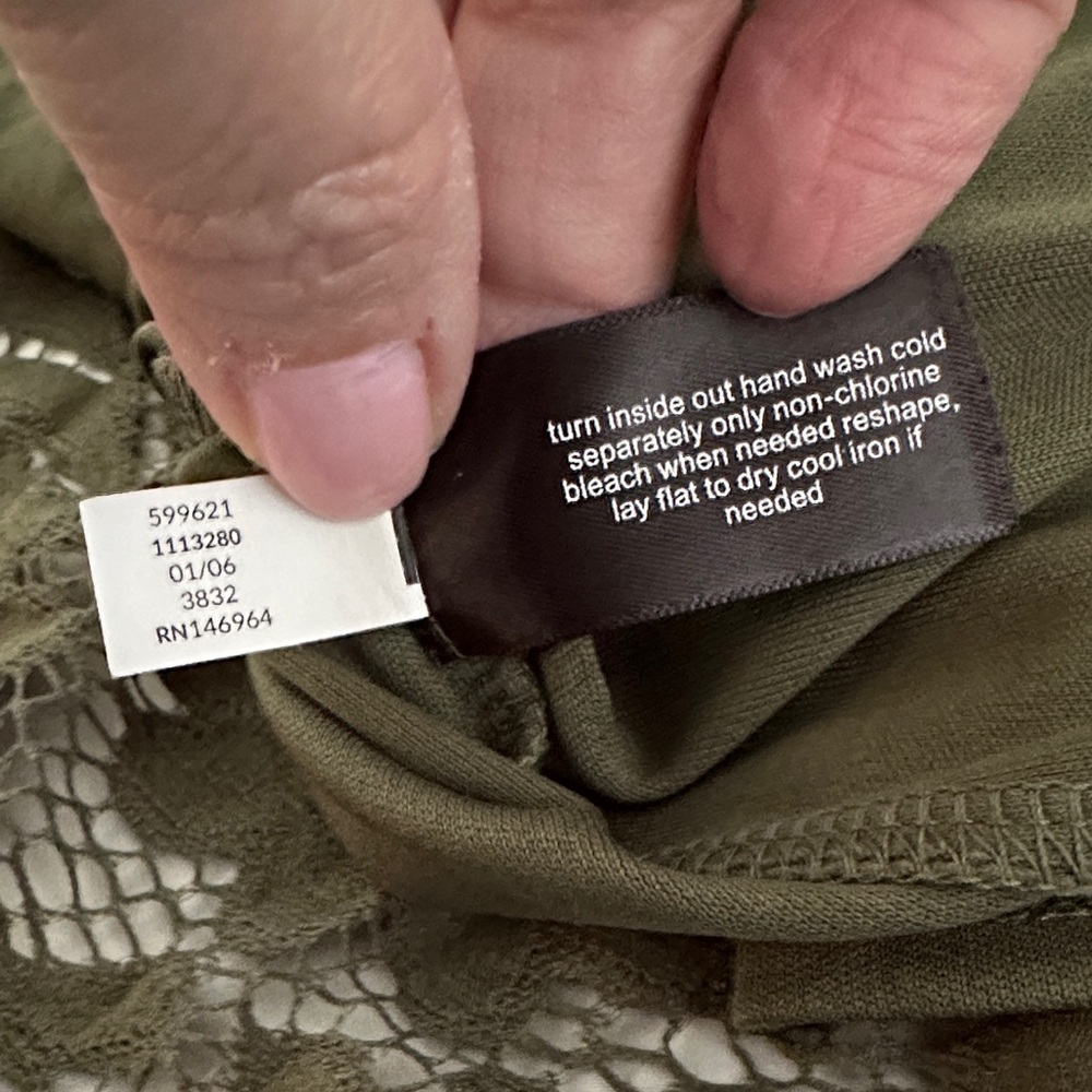 Lane Bryant, 👗 Olive Lace Dress, 26/28 Plus - Picture 6 of 6